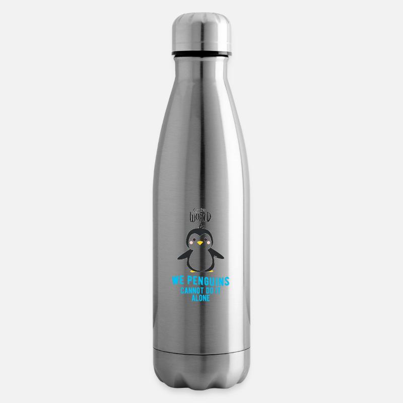 Pinguin - Isolierflasche - Lightsilver
