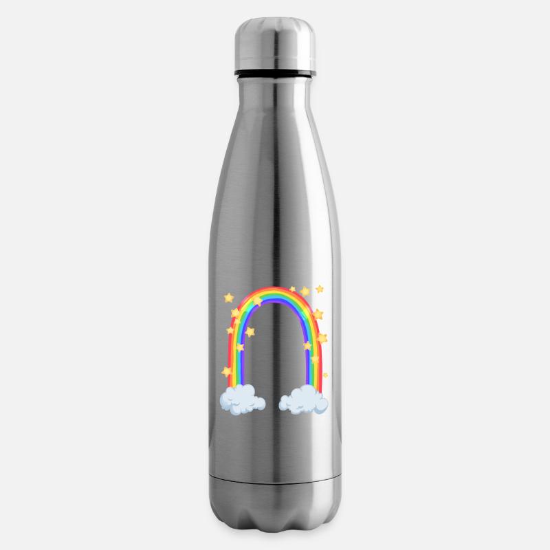 arc en ciel - Bouteille isotherme - argent clair