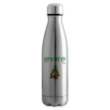 Let's Get Lit Advent Season Christmas Party X-Mas - Insulated Water Bottle - silver - Right