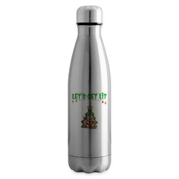 Let's Get Lit Advent Season Christmas Party X-Mas - Insulated Water Bottle - silver - Right