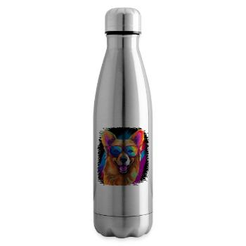 Bday Beagle Lovers Mammifère Canine Chihuahua - Bouteille isotherme - argent clair - Droite