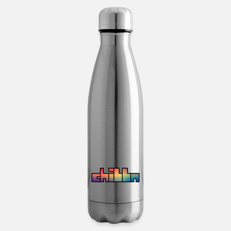minimalistic colourful chilln - Bouteille isotherme - argent clair