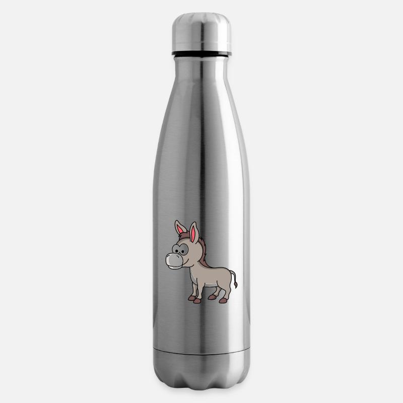 Esel Comic Tier - Isolierflasche - Lightsilver