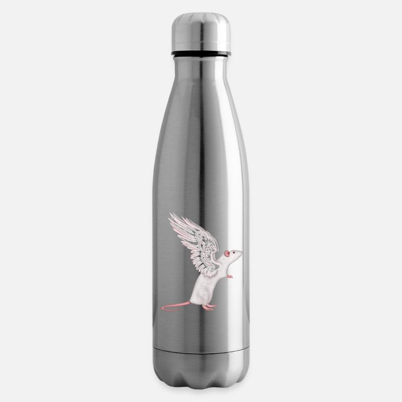 Ratte Engel - Isolierflasche - Lightsilver