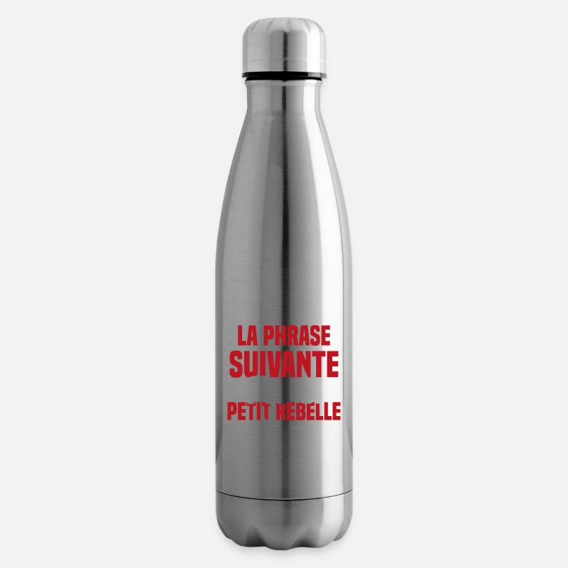 Ne pas lire la phrase suivante - Bouteille isotherme - argent clair