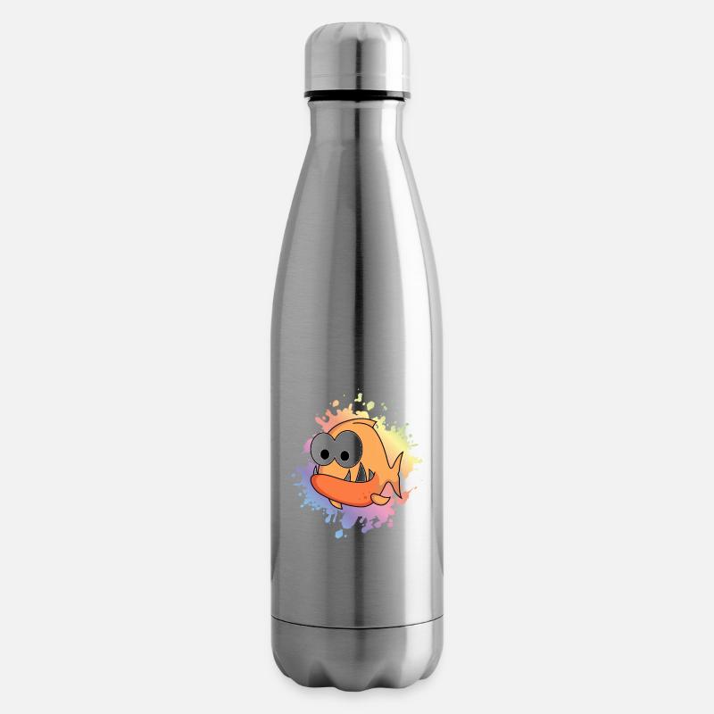 Piranha Comic Tier - Isolierflasche - Lightsilver