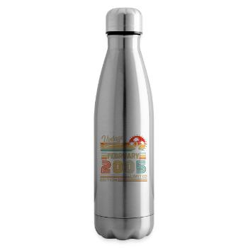 Februar 2005 Vintage Jubiläum Retro Geschenk - Isolierflasche - Lightsilver - Rechts