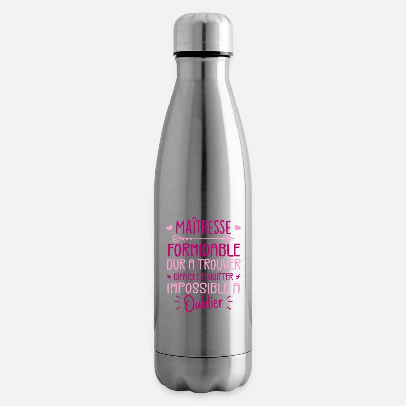 Maîtresse Formidable Cadeau Maîtresse D'école - Bouteille isotherme - argent clair