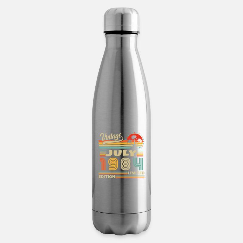 Vintage Juli 1984, Retro Geburtstagsgeschenk - Isolierflasche - Lightsilver
