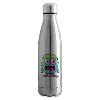 Cute and funny monster - Insulated Water Bottle - silver - Right