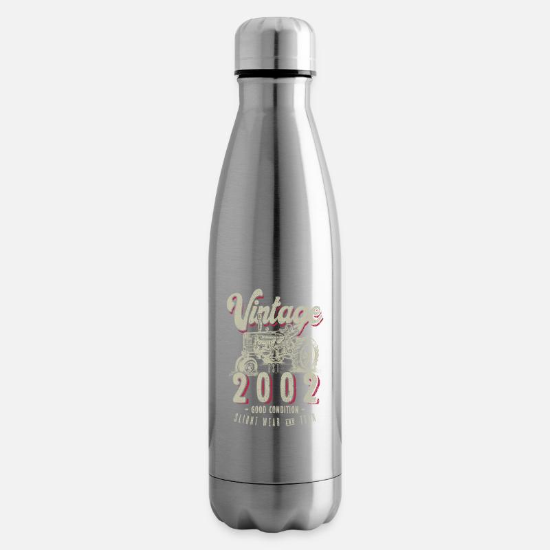 Oldtimer-Traktor-Farmer-Geburtstag geboren im Jahr 2002 - Isolierflasche - Lightsilver