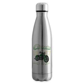Motorcycle Bikers Motorbike Birthday Born In 1931 - Insulated Water Bottle - silver - Right
