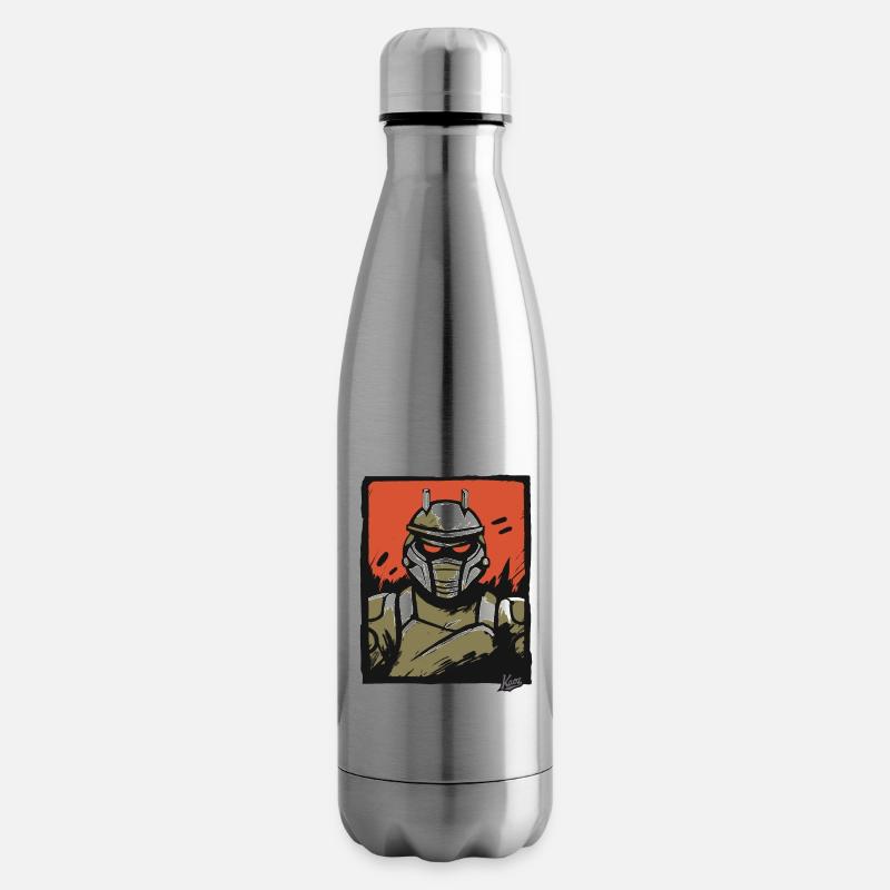 Mecha mechanischer Sci-Fi Robot - Isolierflasche - Lightsilver