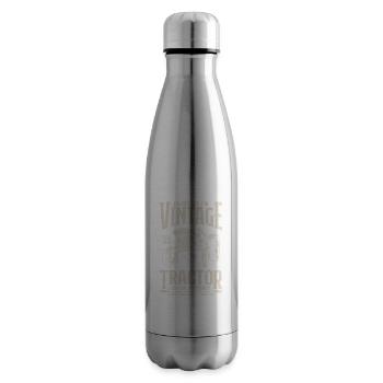 Vintage Tractor Farmer Birthday Born In 1932 - Insulated Water Bottle - silver - Right