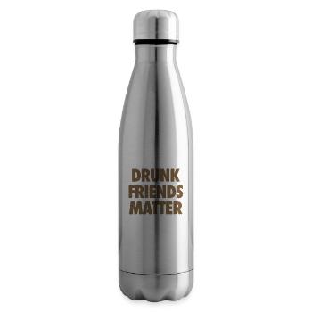 Lustige Betrunkene Freunde Materie Trinken - Isolierflasche - Lightsilver - Rechts