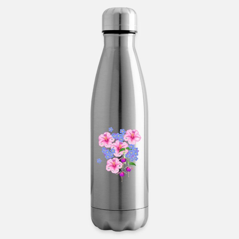 Blüten, Blume - Isolierflasche - Lightsilver