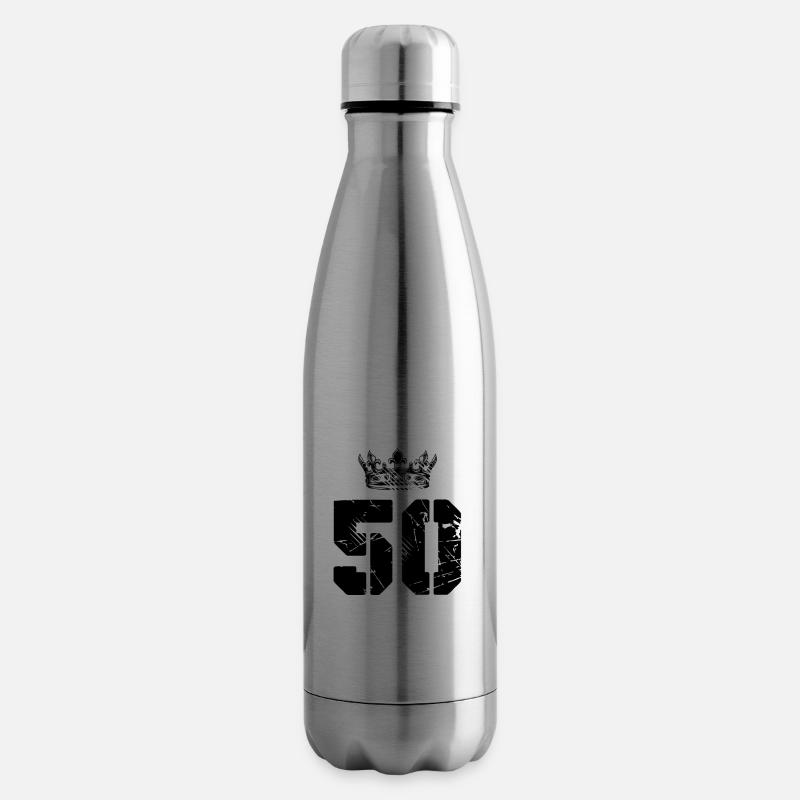50 Zahl Krone - Isolierflasche - Lightsilver