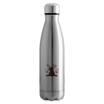 Elk I'd Rather Be Hanging Out With The Moose - Insulated Water Bottle - silver - Right
