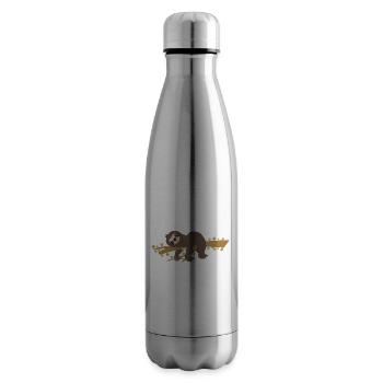 Sloth Faulenzer Süßes Faultier Geschenk - Isolierflasche - Lightsilver - Rechts