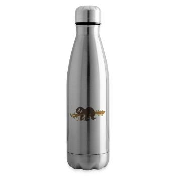 Sloth Faulenzer Süßes Faultier Geschenk - Isolierflasche - Lightsilver - Rechts