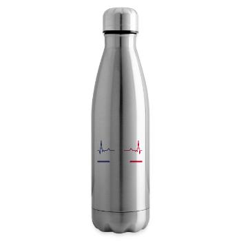 J'Peux Pas J'ai Rugby Joueur Maillot France Rugby - Isolierflasche - Lightsilver - Rechts