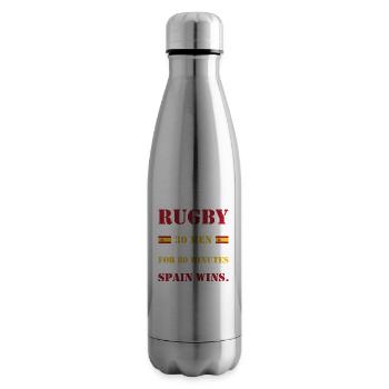 Rugby Is A Simple Game Spain Rugby - Insulated Water Bottle - silver - Right