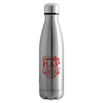 Gangster rap et café - Bouteille isotherme - argent clair - Droite