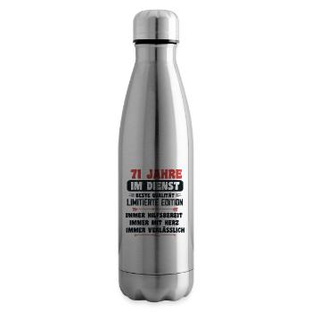71 Jahre im Dienst 71 Jähriges Dienstjubiläum - Isolierflasche - Lightsilver - Rechts