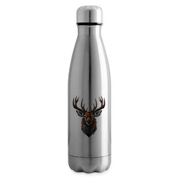 Deer Head - Insulated Water Bottle - silver - Right