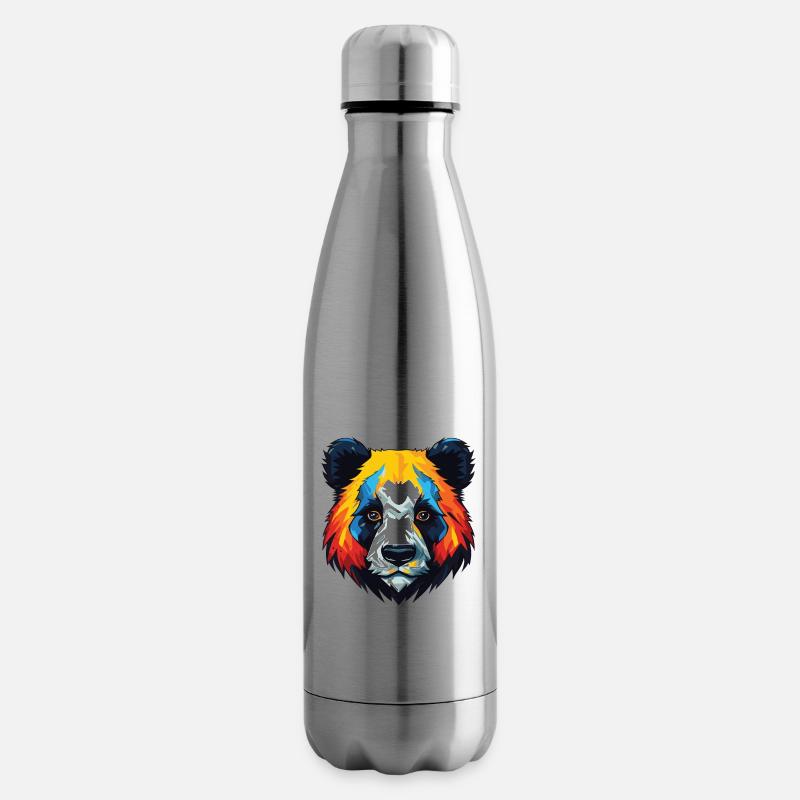 Panda Kopf - Isolierflasche - Lightsilver