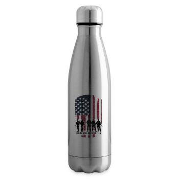 Noone will be forgotten Memorial Day USA - Insulated Water Bottle - silver - Right