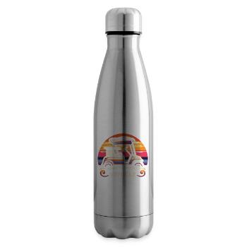 My Retirement Vehicle Golf Cart Mom Dad Golfer - Insulated Water Bottle - silver - Right