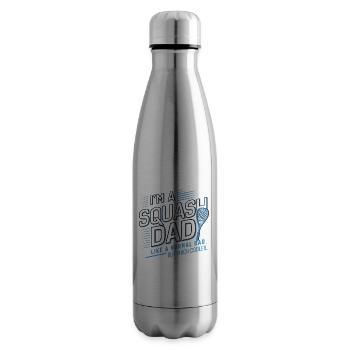 I'm a Squash Dad Just Much cooler Grandpa - Insulated Water Bottle - silver - Right