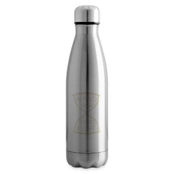 Memento Mori Tempus Fugit Hourglass Stoic - Insulated Water Bottle - silver - Right