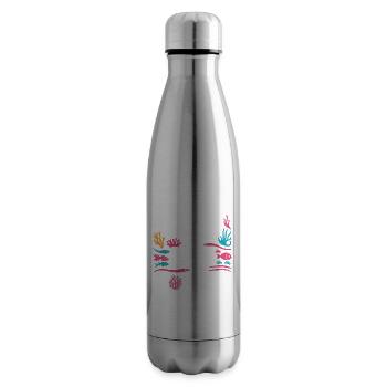 Protect the Reefs Save the Corals Ocean lover - Insulated Water Bottle - silver - Right