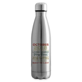 2018 Octobre 2018 Anniversaire Octobre 2018 Original - Bouteille isotherme - argent clair - Droite