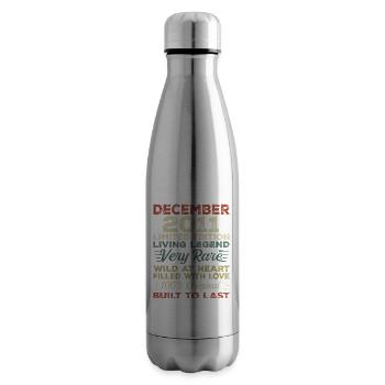 December 2011 - Birthday December 2011 year - Insulated Water Bottle - silver - Right