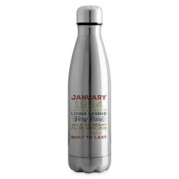 Januar 1954 Geburtstag - Januar 1954, January 1954 - Isolierflasche - Lightsilver - Rechts