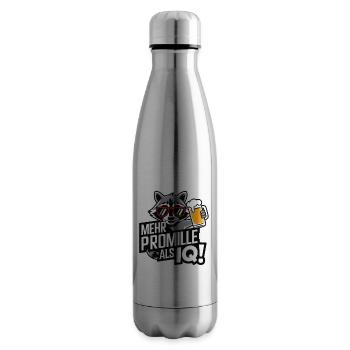 More alcohol than IQ Drinking beer alcohol party What - Insulated Water Bottle - silver - Right
