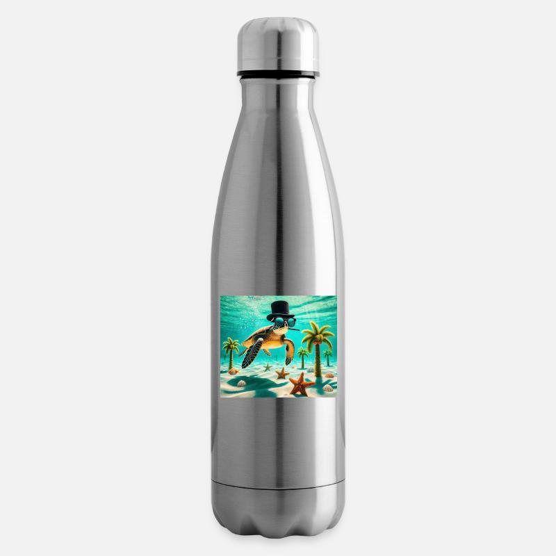 Turtle - Insulated Water Bottle - silver