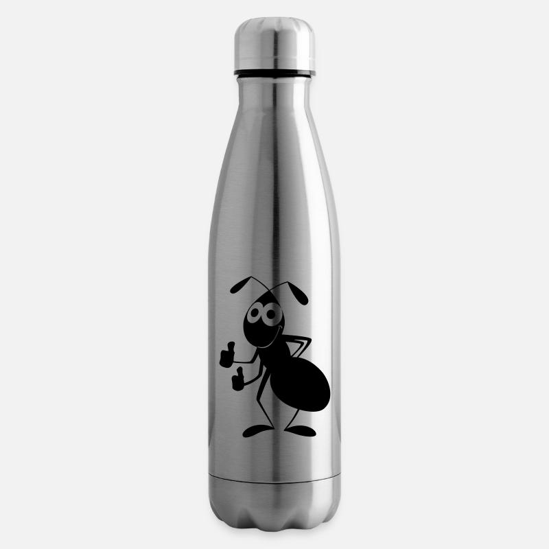 pleased ant - Insulated Water Bottle - silver