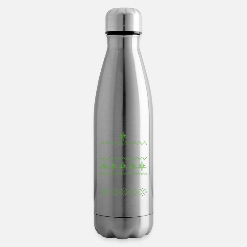 X-mas ugly sweater design for red - Isolierflasche - Lightsilver