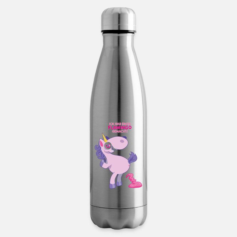 Einhorn Flamingo gemacht - Isolierflasche - Lightsilver