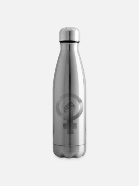 Féministe - Girl Power - Bouteille isotherme - argent clair