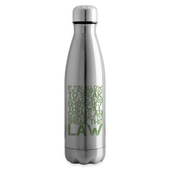 Emergency tyranny - Insulated Water Bottle - silver - Right