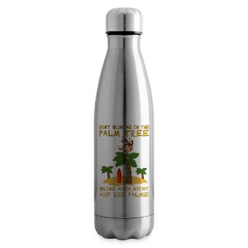 Don't bring me on the palm tree. Bringing on a palm tree - Insulated Water Bottle - silver - Right