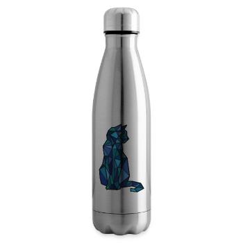 catty blue - Bouteille isotherme - argent clair - Droite