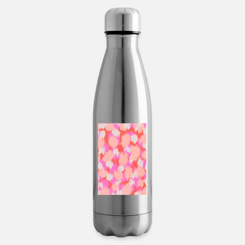 Pink Orange Strokes Pattern - Isolierflasche - Lightsilver