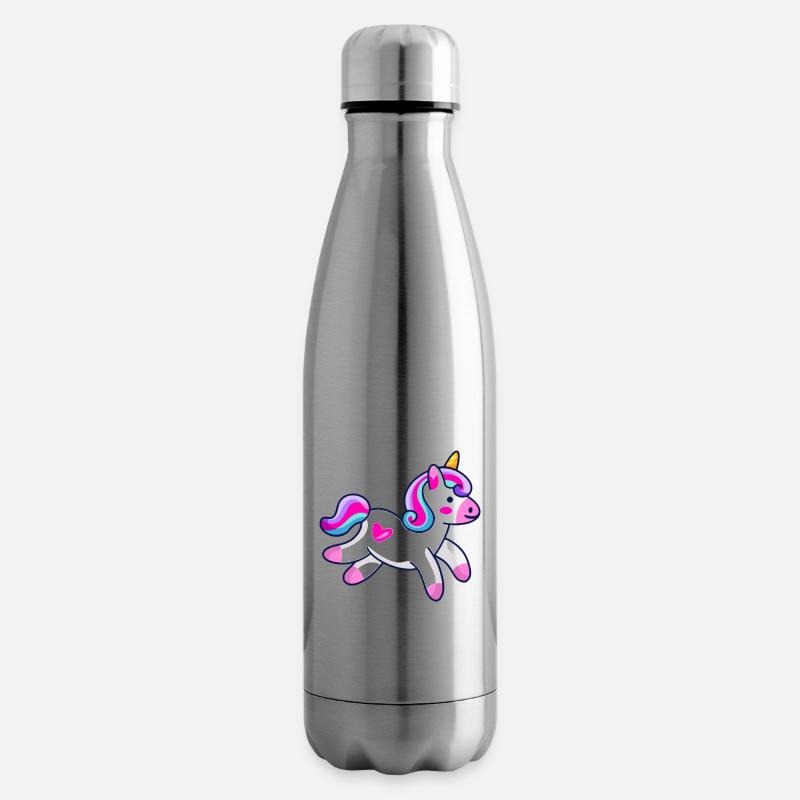 design de licorne mignon - Bouteille isotherme - argent clair