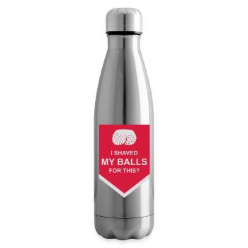 I shaved my balls - Insulated Water Bottle - silver - Right